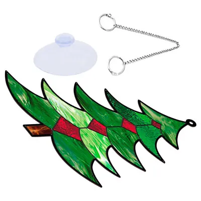 Buy  Christmas Tree Hanging Ornament Stained Glass Window Decor Chirtmas Statue • 6.55£