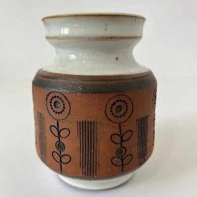 Buy Gordon Fox Small Handmade Studio Pottery Stoneware Vintage Floral Retro Flowers • 14.95£