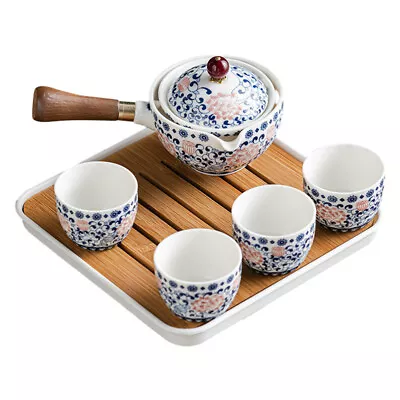 Buy 1 Set Of Travel Tea Set Portable Tea Cups Ceramic Tea Sets With Storage • 42.09£