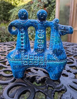 Buy Bitossi Rimini Blue Horse And Riders, Italian 1950s Ceramic Pottery Mid Century • 140£