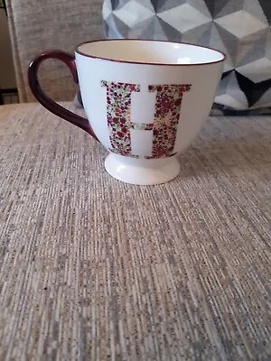 Buy Tesco Large Mug Initial H Floral Footed Pretty Flowers  Cup Coffee Tea  • 5.99£