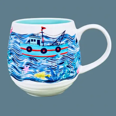 Buy Marks & Spencer Home M & S Boat Scene Fine China Barrel Mug • 12.99£