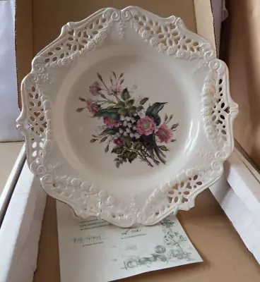 Buy Royal Creamware Floral Collection Perforated Plate  Wild Roses  Paul Jerrard • 12.50£