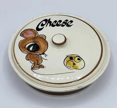 Buy Vintage Toni Raymond Ceramic Round Cheese Dish W/Lid Mouse Design Hand Painted • 9.99£