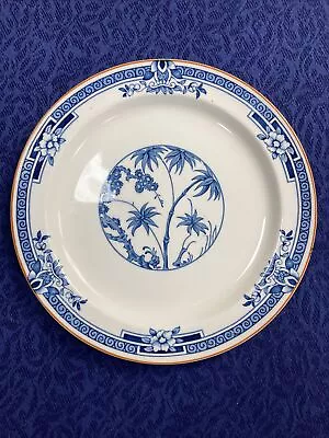 Buy Woods Ware Plate Kenya Plate W828 Blue White 10  Antique Vintage Gold Rim • 9.99£