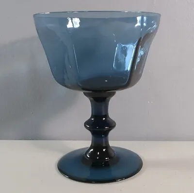 Buy SET Of 1 Vintage LENOX Crystal Antique Dark Blue Champagne Tall Sherbet Glass • 9.60£