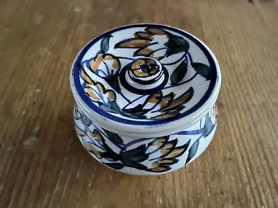 Buy Ceramic Mediterranean Lidded Trinket /Preserve Pot /Bowl Vintage Turkish Painted • 1.99£