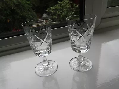 Buy Two Vintage Edinburgh Crystal Port/sherry Glasses 1955-1980 VGC • 9.50£