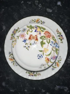 Buy Vintage Aynsley Cottage Garden Fine Bone China Trinket Dish And Plate • 12.40£
