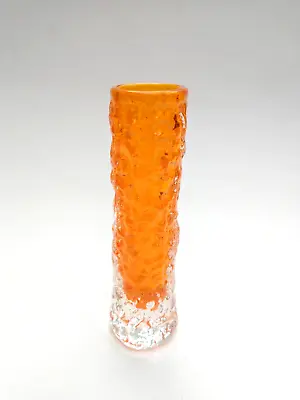 Buy 9729 Whitefriars Glass Tangerine Glass Finger Vase Textured Baxter VTG C.1969 • 39.99£