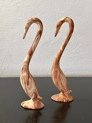 Buy Vintage Pine Scented Pottery Swans Pair • 20.84£