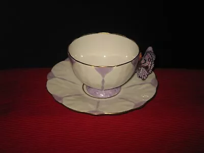 Buy Aynsley Art Deco “Butterfly” Handle Tea Cup With Matching Saucer C.1930s • 295£