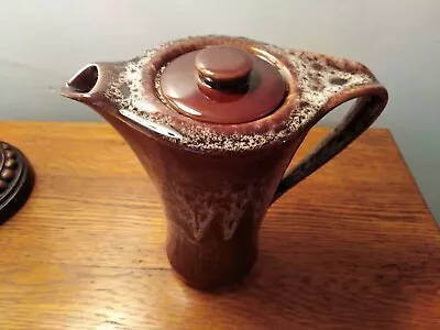 Buy Kernewek Pottery Cornwall Coffee Pot In Brown Honeycomb • 11.99£