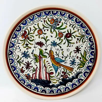 Buy Coimbra Pottery Portugal 1992 Decorative Hand Painted Plate Bird Flower Tree • 34£