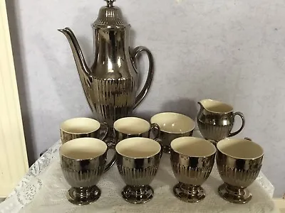 Buy Carltonware Athena Art Deco Style Complete Coffee Set Rare Metallic Finish VGC • 50£