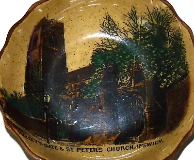 Buy Goss Crested China Cottage Pottery Wolsey's Gate St Peter's Church Ipswich • 4.99£