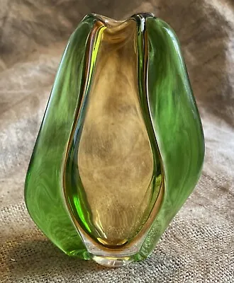 Buy Vintage Hana Machovska Mid Century Bohemian Czech Art Glass Bud Vase Sculpture • 84.99£