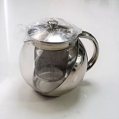 Buy Stainless Steel And Glass Teapot With Infuser 500 Ml. • 7.50£
