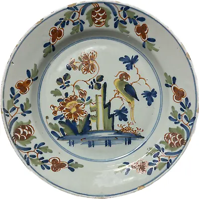 Buy Antique 18th Century Lambeth English Delftware Tin Glazed Plate Delft (2) • 149£