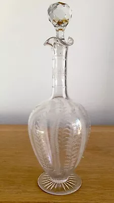 Buy Antique Decanter, Elegant Footed, Cut Glass With Stopper • 17£
