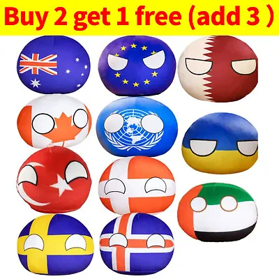 Buy Plush Polandball Pillow Countryball Germany USA UK Country Ball Stuffed Decor UK • 4.40£