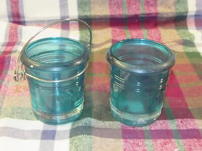 Buy *LOOK* Lovely Yankee Candle 2 X Turquoise Bucket Votive Candle Holders • 10£