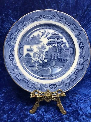 Buy Antique Booths, Silicon China,  'Davenport Willow' 10.25'' Plate, Dated May 1915 • 9.99£