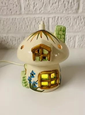 Buy Vintage Pottery Mushroom House Night Lamp • 29.99£