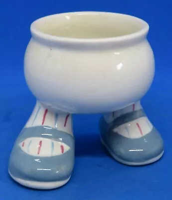 Buy . Carlton Walking Ware Vintage Art Deco Antique Blue Shoe Eggcup / Egg Cup • 35£
