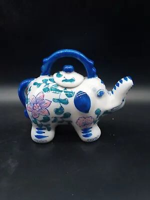 Buy VTG Hand Painted Porcelain Elephant Teapot • 14.60£