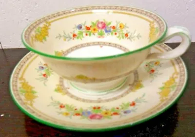Buy Antique Minton 'Stanwood Pattern' Fine Bone China Teacup & Saucer A/f Small Chip • 0.99£