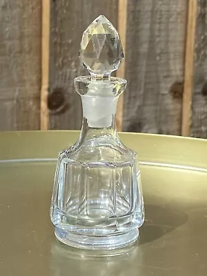 Buy Vintage Cut Glass Perfume Bottle Decanter With A Multi Faceted Stopper. • 9.99£