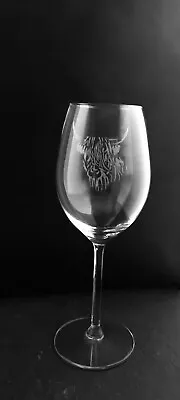 Buy Highland Cow Engraved Dartington Crystal Stemmed  Wine Glass • 13.95£