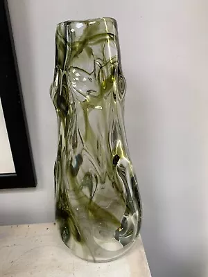 Buy Vintage Whitefriars Knobbly Glass Streaky Vase, 9 Inches • 38£