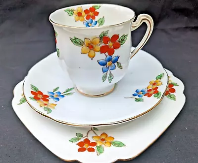 Buy Charming Vintage Tea Trio  Standard China  C1916/Hand Painted Floral/Perfect • 6.95£