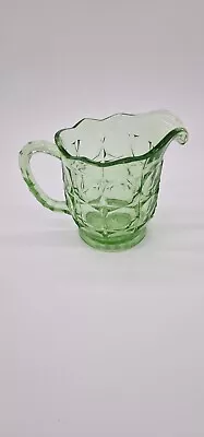 Buy Vintage Sowerby Art Deco Starburst Green Glass Jug 1930's Vaseline Glass VTG • 12.99£