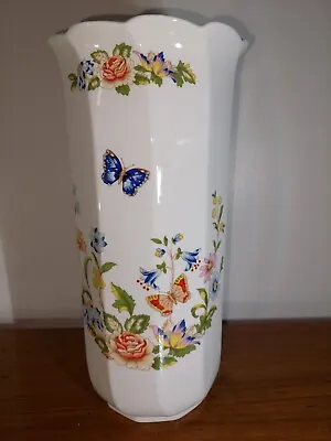 Buy Aynsley Bone China  Cottage Garden  Tall Rim Vase - Height 25cm • 18.99£