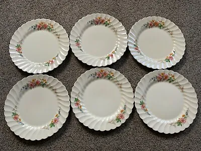 Buy Vintage Myott Olde Chelsea Delicate Floral Dinner Plates Set Of 6 - 10” (25cm) • 24£
