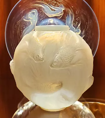 Buy ONE DAY ONLY! R. LALIQUE C1924 FORMOSE 'GOLDFISH' OPALESCENT GLASS 6 3/4  VASE • 1,628.44£