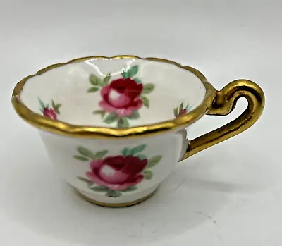 Buy Vintage Miniature Cup Pink Rose Pattern - Hammersley & Co England Bone China • 9.99£