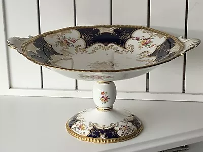 Buy Coalport Batwing Panel Cobalt Blue X1002 Tall Pedestal Compote Tazza Stand 11.5  • 40£