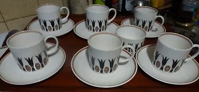 Buy 6 Coffee Cups Saucers Sugar Bowl Vintage Bone China Susie Cooper Corinthian (80 • 27.50£