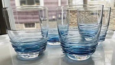 Buy Mikasa Cobalt Blue Swirl Whiskey Bourbon Glass New In Box Barware Set Of 4 • 75.77£