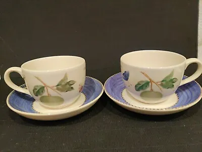 Buy Pair Of Collectable Wedgewood Queens Ware * Sarah's Garden * Cups And Saucers • 18.99£