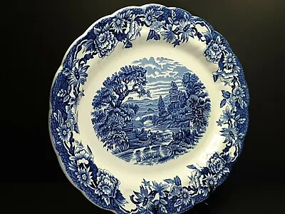 Buy White And Blue Ridgway Staffordshire Woburn Pattern Oval Serving Plate 13.75  • 13£