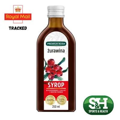 Buy Cranberry Syrup 55% 250ml Premium Rosa Glass Bottle Antioxidants Immune Support • 8.69£