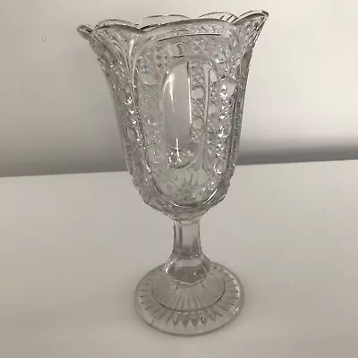 Buy Victorian Celery Vase Lead Crystal Glass Hand Cut Collectable VGC • 15£