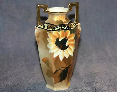 Buy Antique Noritake Morimura Nippon Sunflower Porcelain Vase • 66.27£