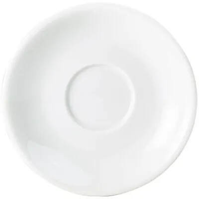 Buy Royal Genware Porcelain Saucers 182115 For 25/34 Cl Cups 150mm Set Of 6 • 12.99£