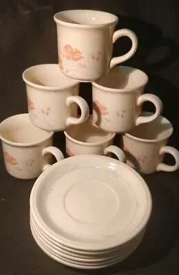 Buy Biltons Staffordshire 6×Cups And Saucers Coloroll Colonial Poppy Design Excellen • 22£